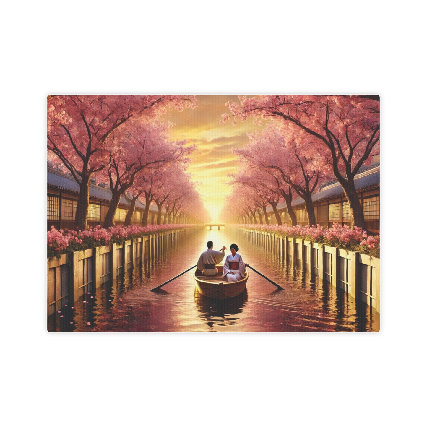 Canvas Photo Tile Wall Art - Japanese Cherry Blossom Paradise